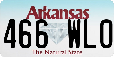 AR license plate 466WLO