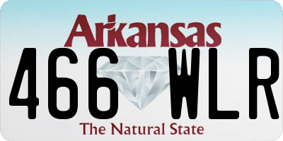 AR license plate 466WLR