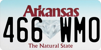 AR license plate 466WMO