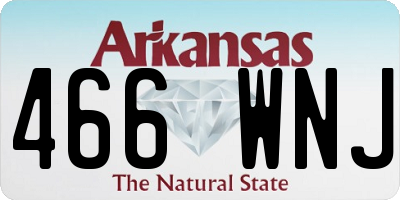 AR license plate 466WNJ