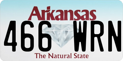 AR license plate 466WRN