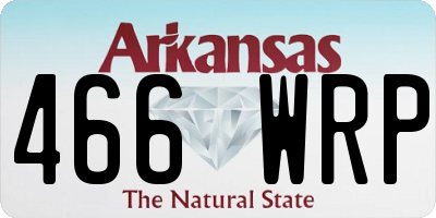 AR license plate 466WRP