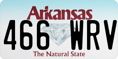 AR license plate 466WRV