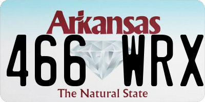 AR license plate 466WRX