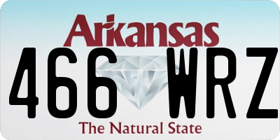 AR license plate 466WRZ
