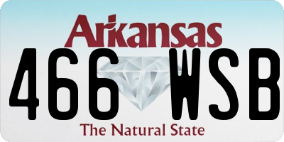 AR license plate 466WSB