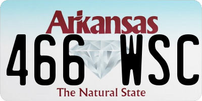 AR license plate 466WSC