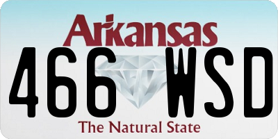 AR license plate 466WSD