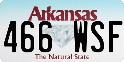 AR license plate 466WSF