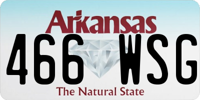 AR license plate 466WSG