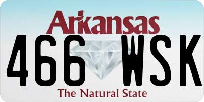 AR license plate 466WSK