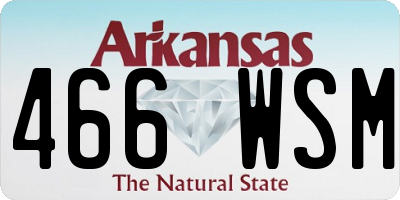 AR license plate 466WSM