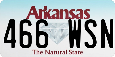 AR license plate 466WSN
