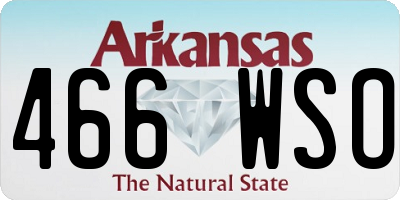 AR license plate 466WSO