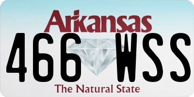 AR license plate 466WSS