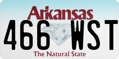AR license plate 466WST