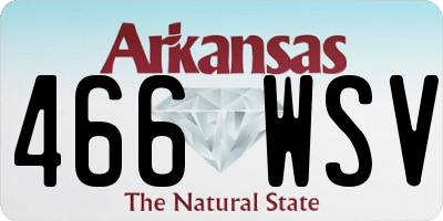AR license plate 466WSV