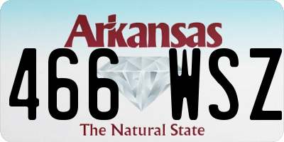 AR license plate 466WSZ
