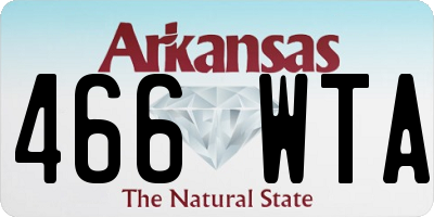 AR license plate 466WTA