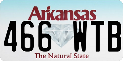 AR license plate 466WTB