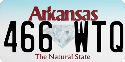 AR license plate 466WTQ
