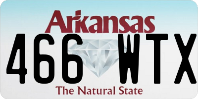 AR license plate 466WTX