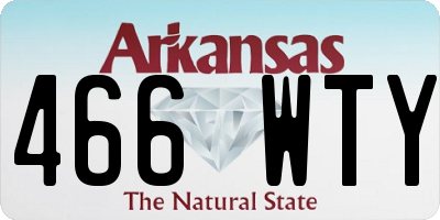 AR license plate 466WTY