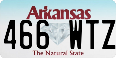 AR license plate 466WTZ