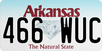 AR license plate 466WUC