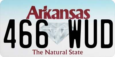 AR license plate 466WUD