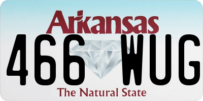 AR license plate 466WUG