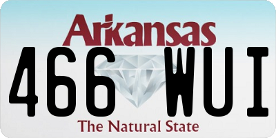 AR license plate 466WUI