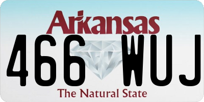 AR license plate 466WUJ