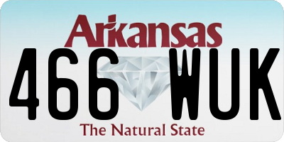 AR license plate 466WUK