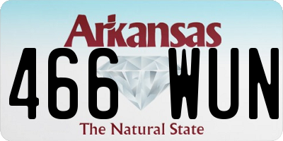 AR license plate 466WUN