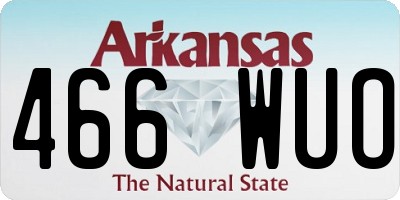 AR license plate 466WUO