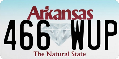 AR license plate 466WUP