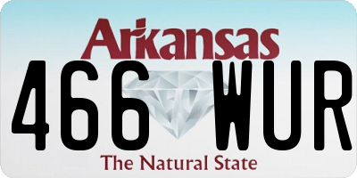AR license plate 466WUR