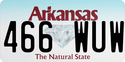 AR license plate 466WUW