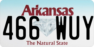 AR license plate 466WUY