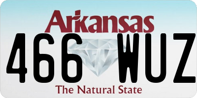 AR license plate 466WUZ