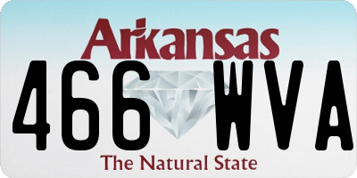 AR license plate 466WVA
