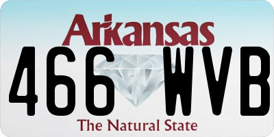 AR license plate 466WVB