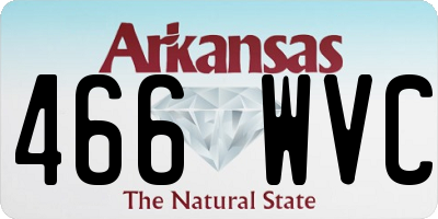 AR license plate 466WVC