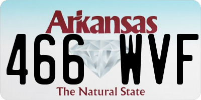 AR license plate 466WVF