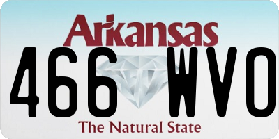 AR license plate 466WVO