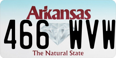 AR license plate 466WVW