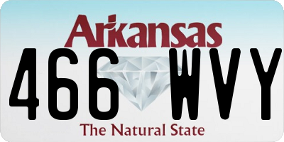 AR license plate 466WVY