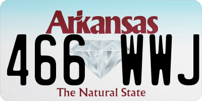 AR license plate 466WWJ