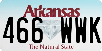 AR license plate 466WWK